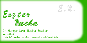 eszter mucha business card